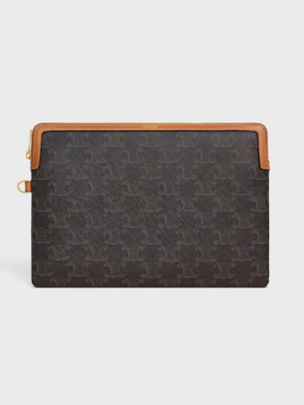 CELINE SMALL POUCH WITH STRAP CUIR TRIOMPHE IN TRIOMPHE CANVAS AND CALFSKIN - Picture 3 of 6